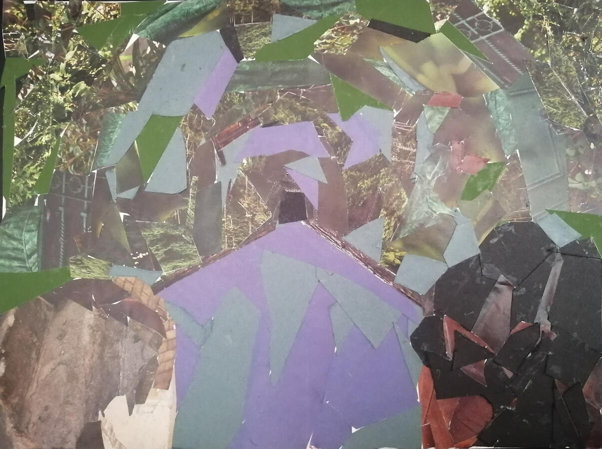 The Cave of Secrets (2024) Collage experiment